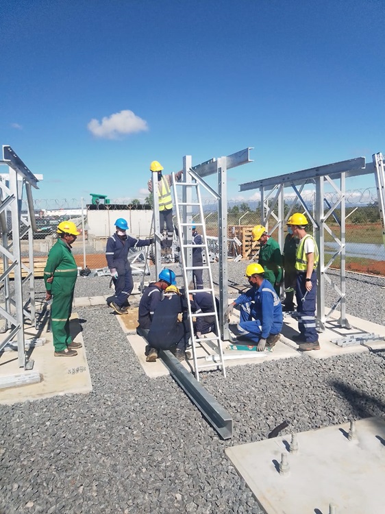 Substation Steel Structure Assembly, Erection and Installation